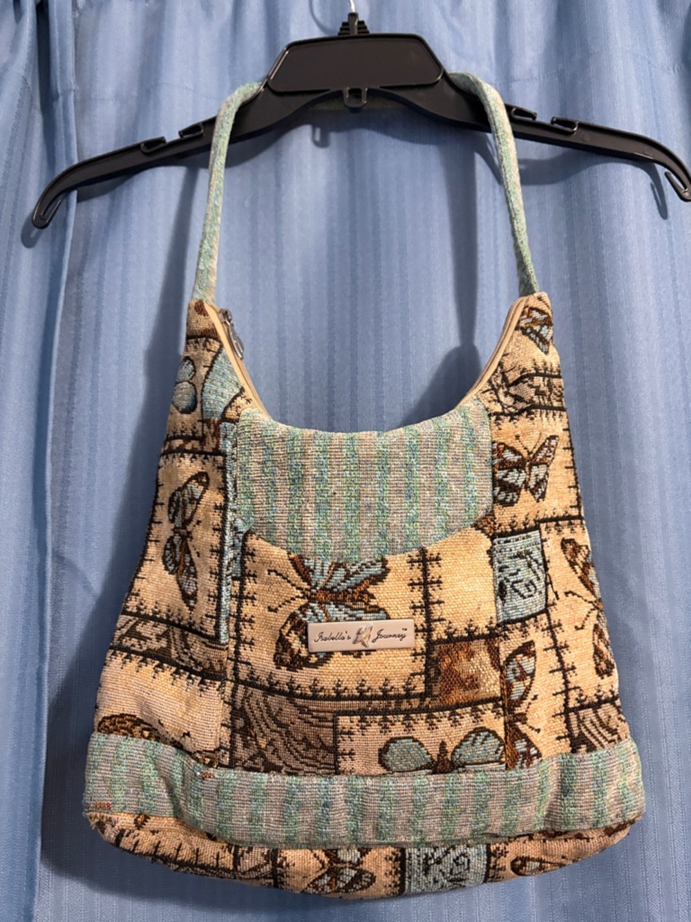 Isabella’s Journey Butterfly Tapestry Shoulder Bag Purse